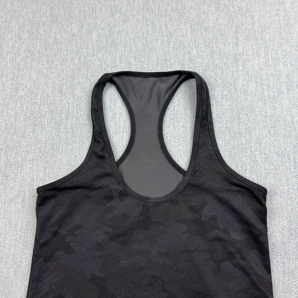 Lululemon Tank Top Womens 4 Black Camo Cool Racerback II Athletic Yoga Gym Run - Picture 2 of 8